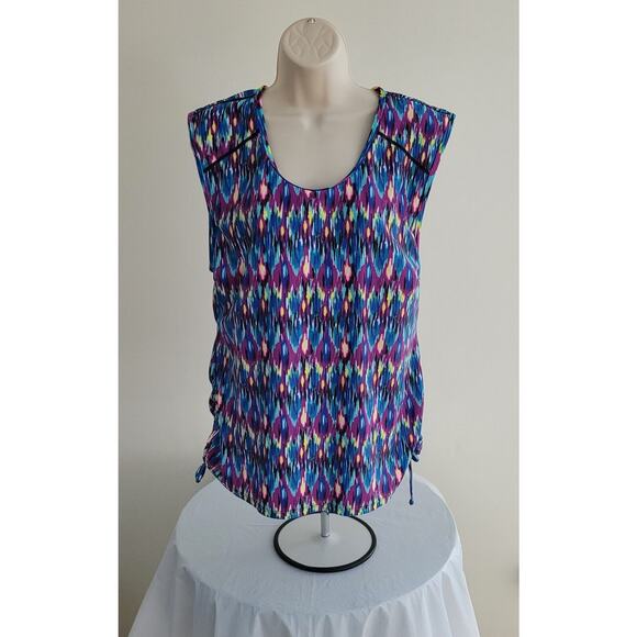 HILOR Women's Multi-colored, Athletic Tank Top w/Built-in-Bra--Sz 16 - Picture 10 of 10